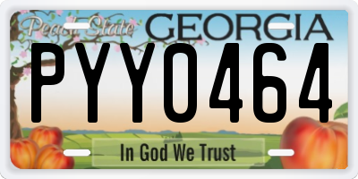 GA license plate PYY0464