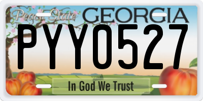 GA license plate PYY0527