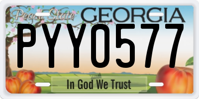 GA license plate PYY0577