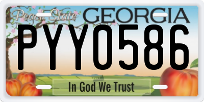 GA license plate PYY0586