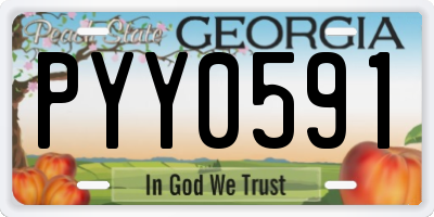 GA license plate PYY0591