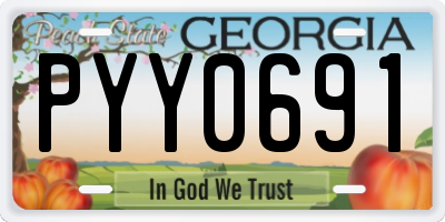 GA license plate PYY0691