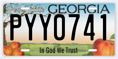 GA license plate PYY0741