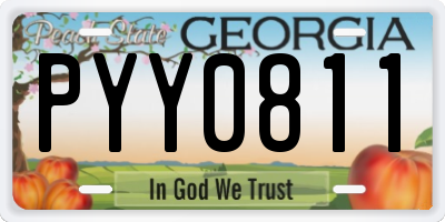 GA license plate PYY0811