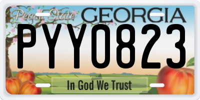 GA license plate PYY0823
