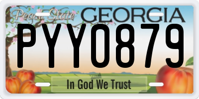 GA license plate PYY0879