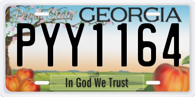 GA license plate PYY1164