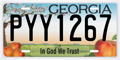 GA license plate PYY1267