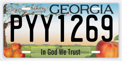 GA license plate PYY1269