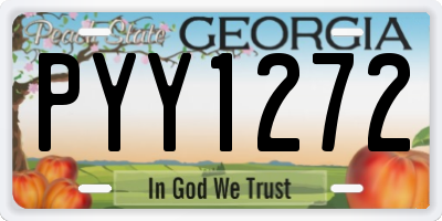 GA license plate PYY1272