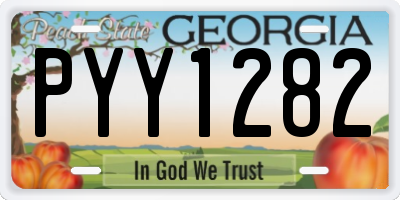 GA license plate PYY1282