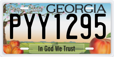 GA license plate PYY1295