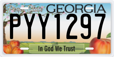 GA license plate PYY1297