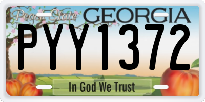 GA license plate PYY1372