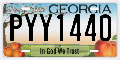 GA license plate PYY1440