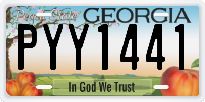 GA license plate PYY1441