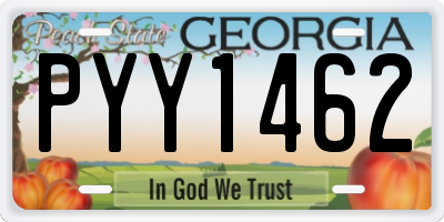 GA license plate PYY1462