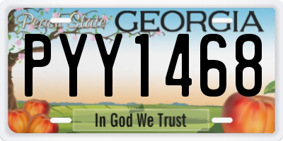 GA license plate PYY1468
