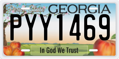 GA license plate PYY1469