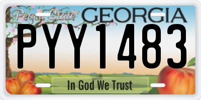 GA license plate PYY1483
