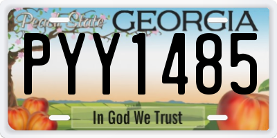 GA license plate PYY1485