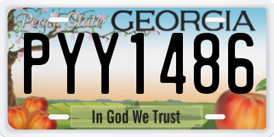 GA license plate PYY1486