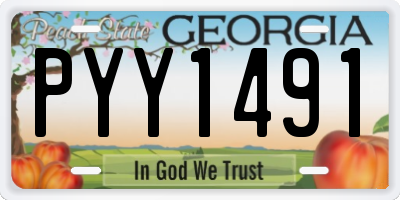 GA license plate PYY1491