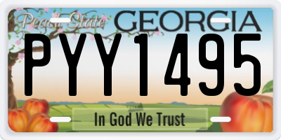 GA license plate PYY1495