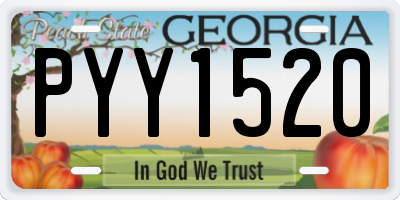 GA license plate PYY1520