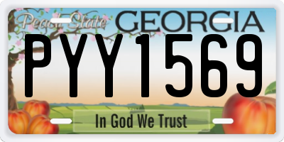 GA license plate PYY1569