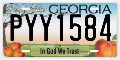 GA license plate PYY1584