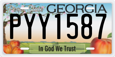 GA license plate PYY1587