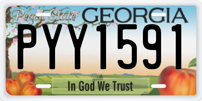 GA license plate PYY1591