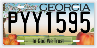 GA license plate PYY1595
