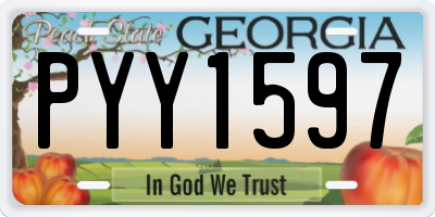 GA license plate PYY1597