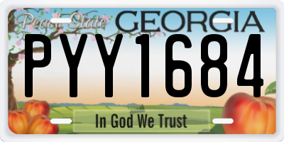 GA license plate PYY1684
