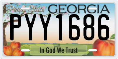 GA license plate PYY1686