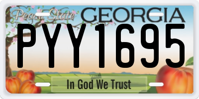 GA license plate PYY1695