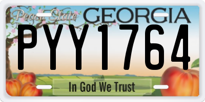 GA license plate PYY1764