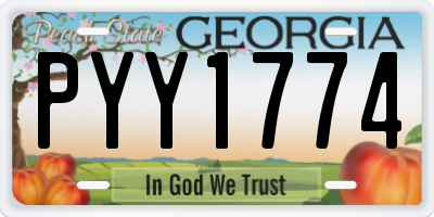 GA license plate PYY1774