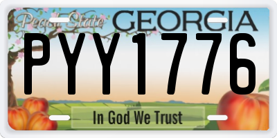 GA license plate PYY1776
