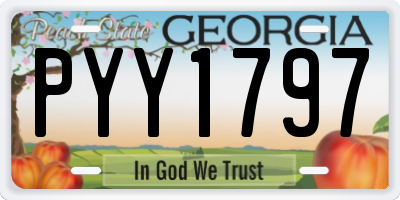 GA license plate PYY1797