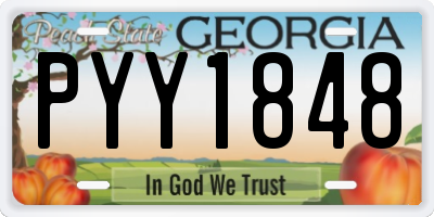 GA license plate PYY1848