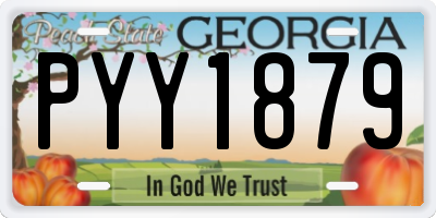 GA license plate PYY1879