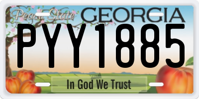 GA license plate PYY1885
