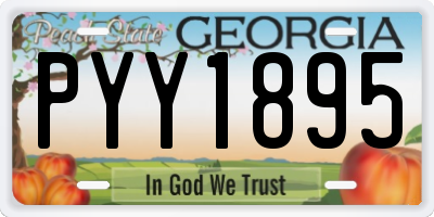 GA license plate PYY1895