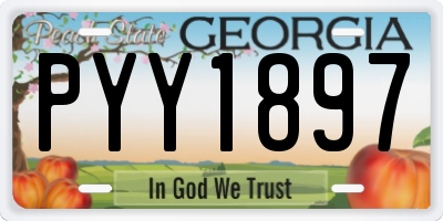 GA license plate PYY1897