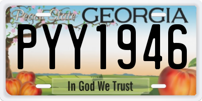 GA license plate PYY1946