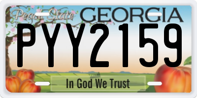 GA license plate PYY2159