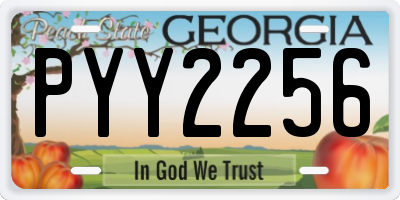 GA license plate PYY2256